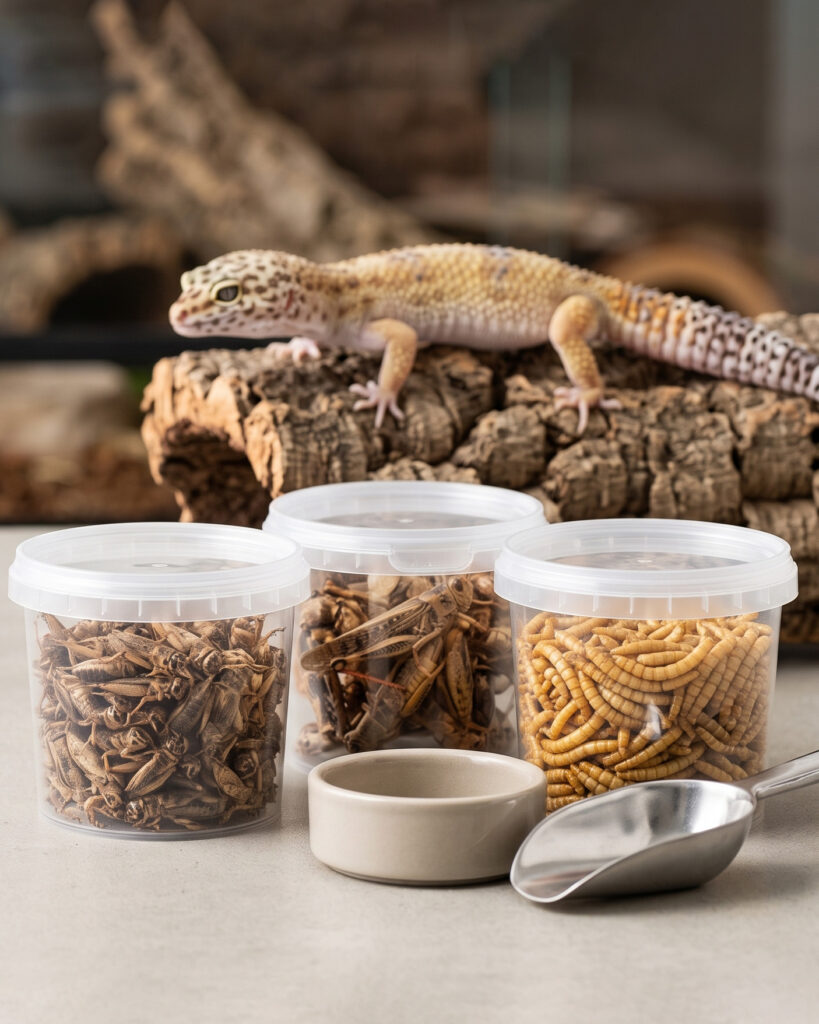 Dried insects for reptile food