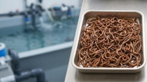 Dried earthworms for aquaculture evaluated as whole product and material for further processing